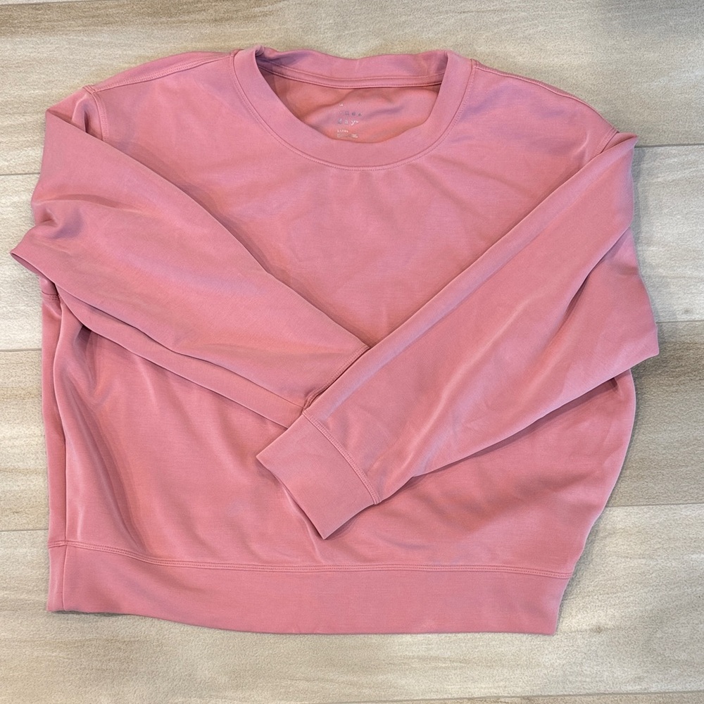 a new day Women's Pink Crew Neck Sweater